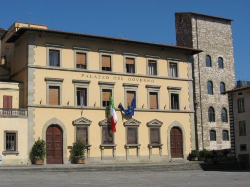 Palazzo del Governo, middelalder, historisk bydel, gamleby, Pistoia, Toscana,